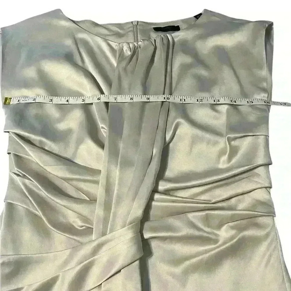 Esprit Elegant Silver/ Platinum Midi dress women’s size 8 just stunning - Picture 8 of 14